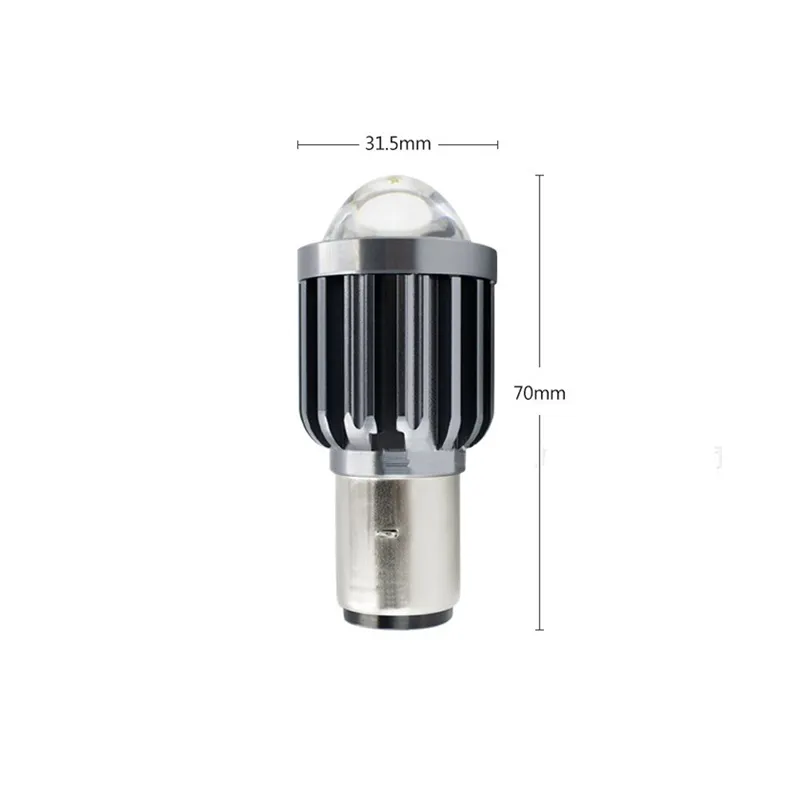 Ampoule LED BA20D Pour Phare Moto - 16 SMD, Blanc 6000K, 10-30V, 2000 Lumens