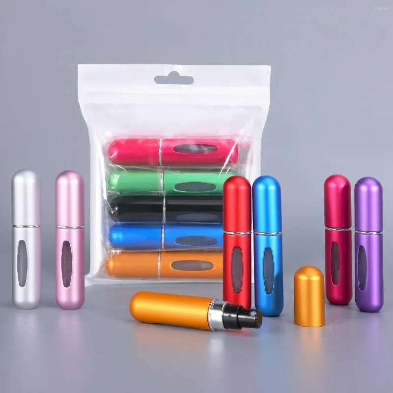 Storage Bottles 1/5pcs 5ml Mini Portable Bottom-Filling Pump Perfume Bottle Sample Refillable Spray Empty Cosmetic Containers Set