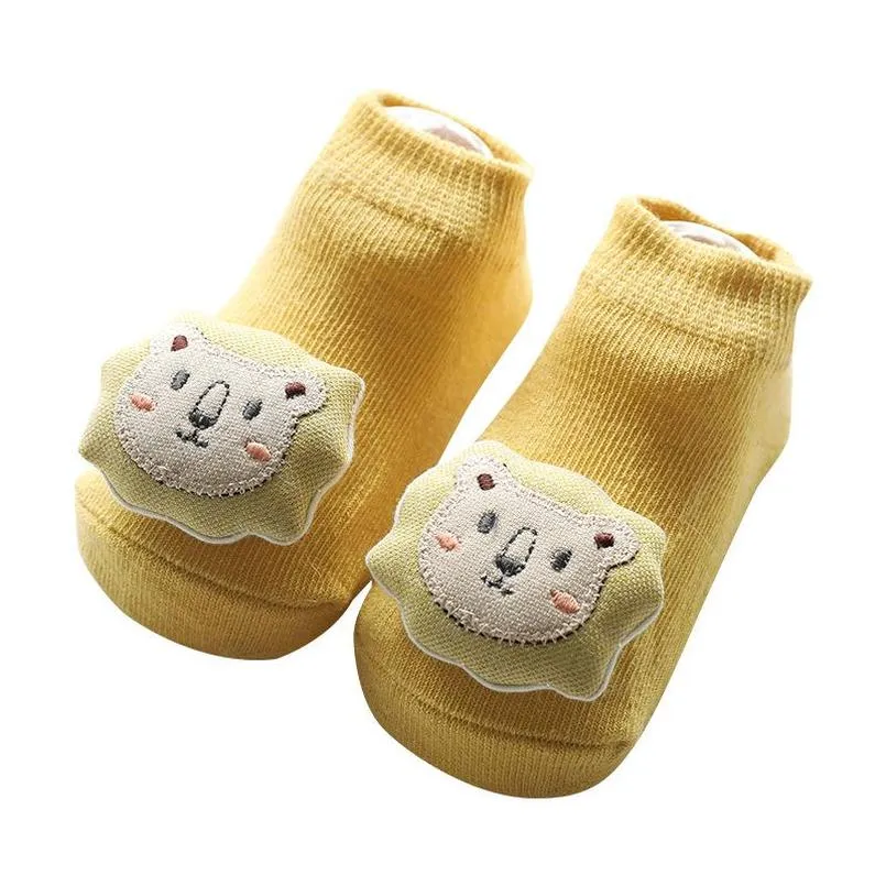 Chaussettes Crochet Babyes Bootties Accessoires de coton Coton printemps Carton d'￩t￩ Animal Plandre non gliss￩ Board pour tout-petit E14664