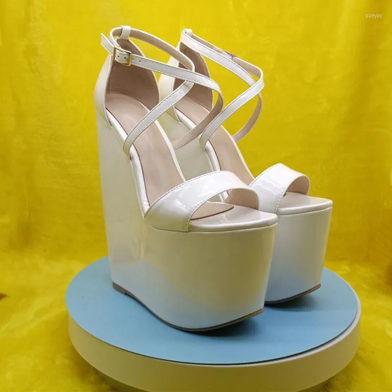 Sandals Minan Ser Fashionable High-heeled Women's Sandals. Summer Shoes. Wedge Heel. About 20cm High Heels. Lady