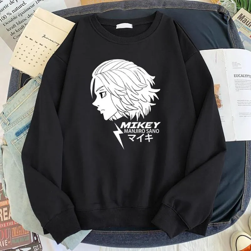 هوديز الرجال طوكيو Revengers Mikey Graphic Sweatshirts الخريف Fleece Men streetwear harajuku manga manga tops male pullover tops