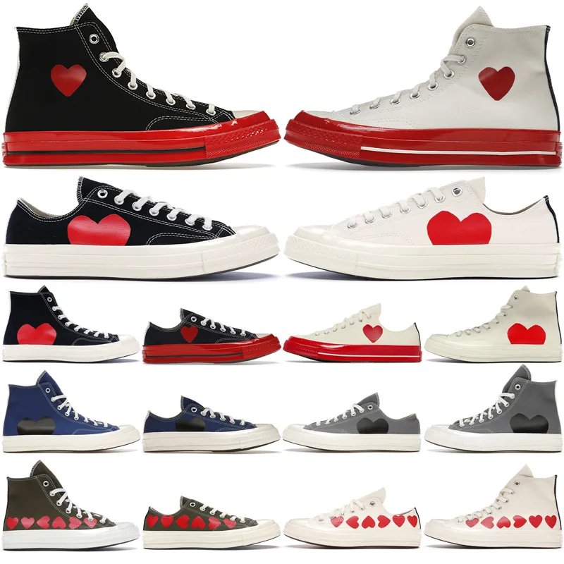 Canvas Chuck Taylor All-Star 70 Herr Running Shoes Hi Ox Garcons Spela Black White Trainers Multi Heart Egret Red Midsole Women Sports Sneakers