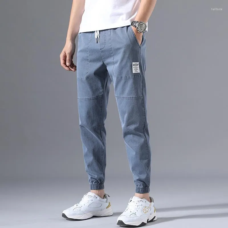 Men's Pants ICPANS Elastic Waist Jogger Mens Casual Ankle Length Harem Pant Sportwear Sweatpants Breathable Joggers Trousers 2022