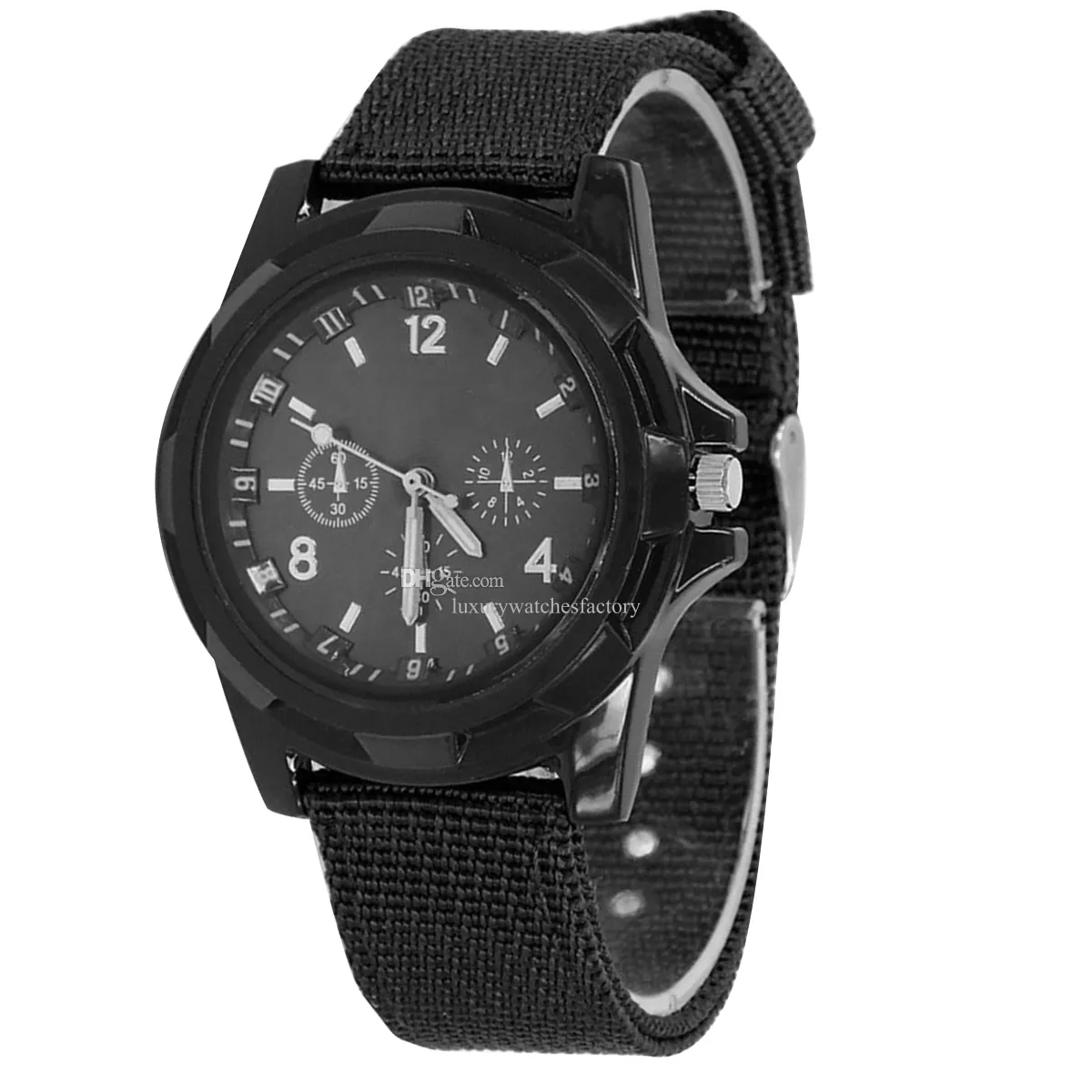 Классические демонетопроницаемые водонепроницаемые мужчины Quartz Watch Army Soldier Soldies военный холст