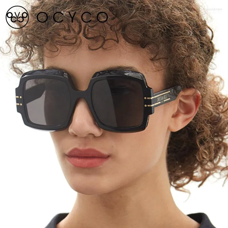 Sunglasses OCYCO 2022 Oversized Square Women Punk Sun Glasses Oculos Feminino Lentes Gafas De Sol UV400 Eyewear