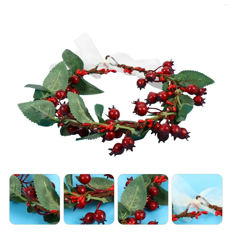 Dekorativa blommor 1 PC Christmas Berry Party gynnar kranshuvudstycke Hårtillbehör för