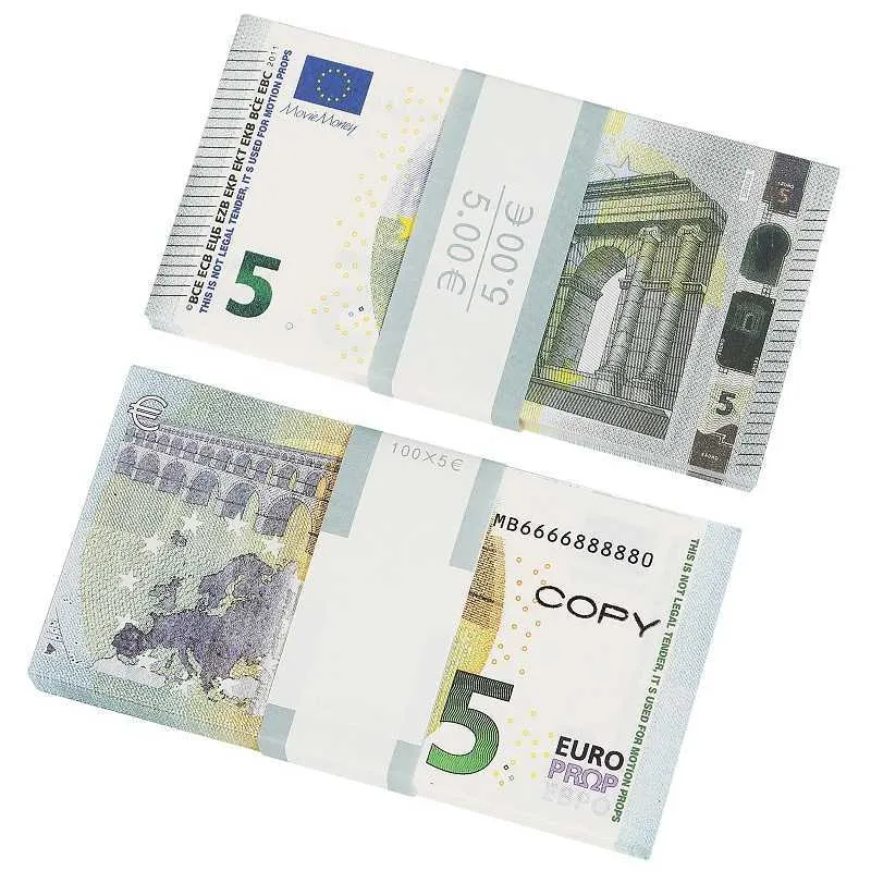 Prop Money Copy Toy Euros Party Realistic Fake uk Banknotes Paper Money  Pretend Double Sided