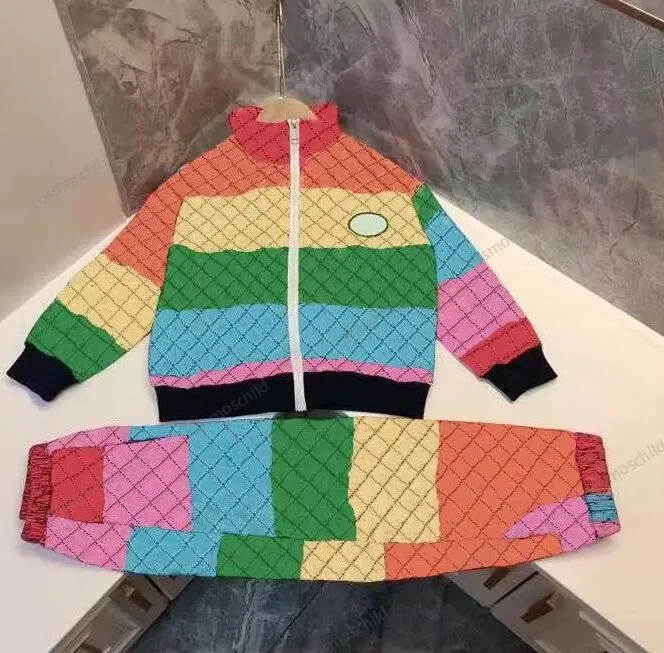 moda Tasarımcıları Çocuk Giyim Setleri Mektup Baskı Erkek Kız ceket ceket pantolon Eşofman Uzun Kollu Açık Çocuklar kapşonlu Takım Erkek Bebek Gömlek Spor