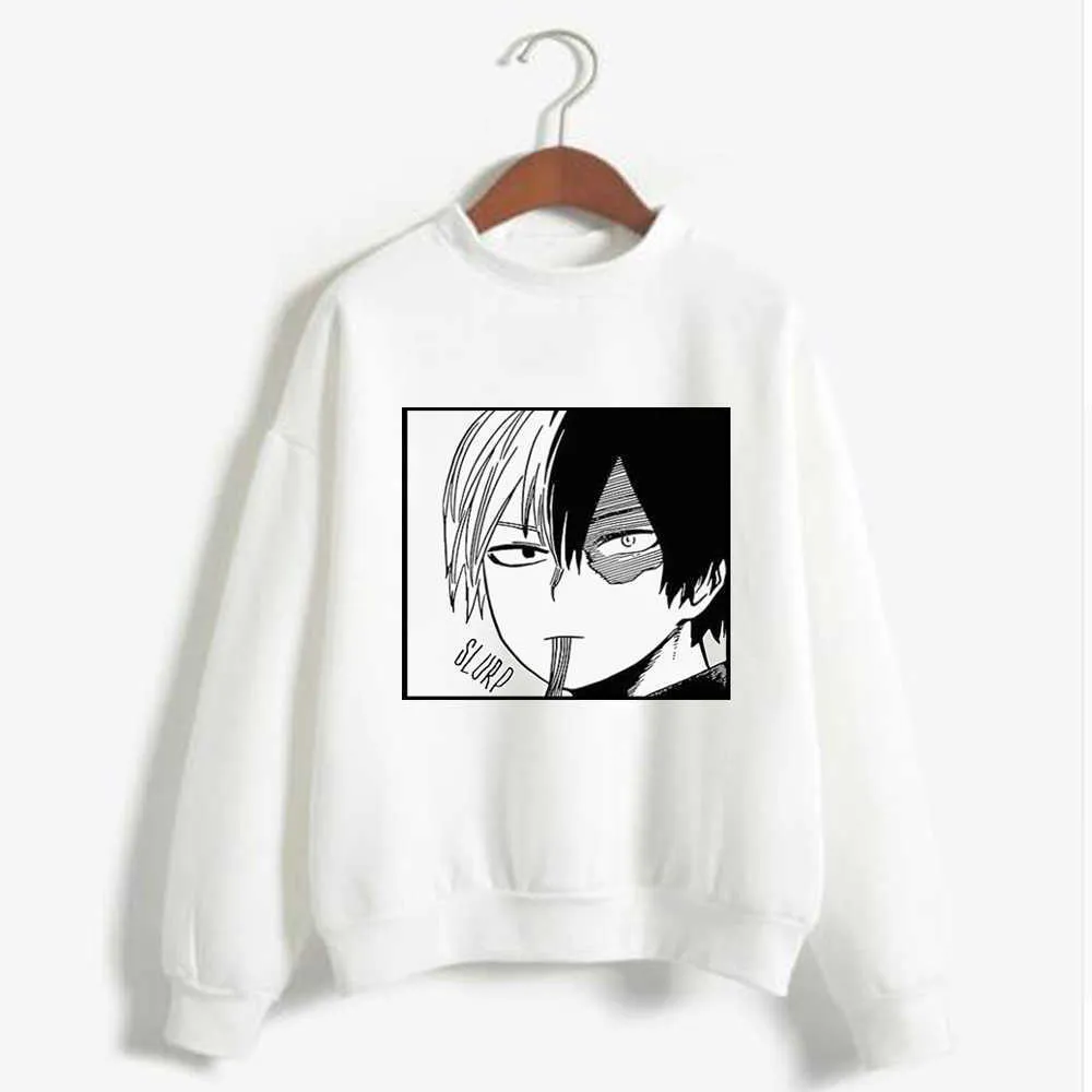 Herrtröjor tröjor tröjor tröja min hjälte akademi Todoroki shoto tryck cosplay come anime kvinnor/män topp g221008