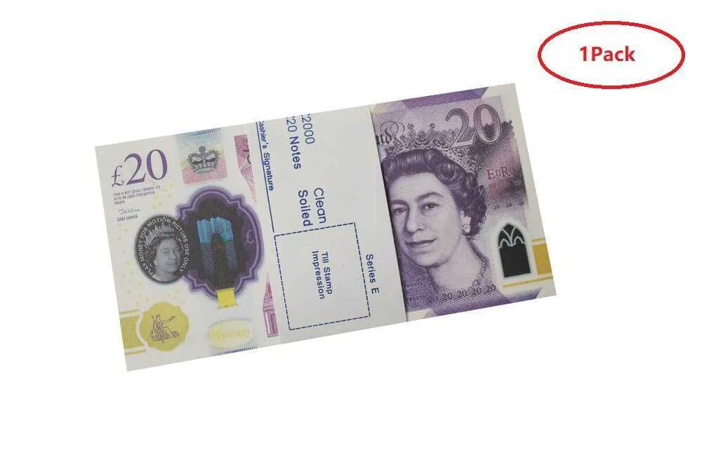 Prop argent copie jouet Euros fête réaliste faux billets de banque britanniques papier argent semblant Double face haute qualité1HI29KG7