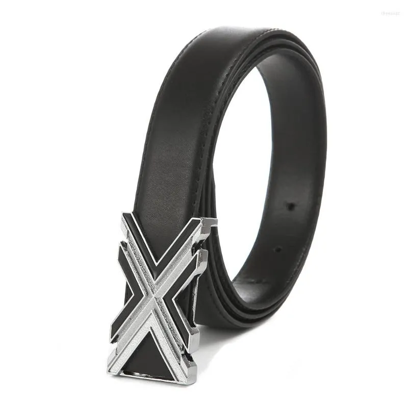 Belts Western Cowboy Zinc Alloy Simple Personality Attitude Buckle Men's Belt Gift Models