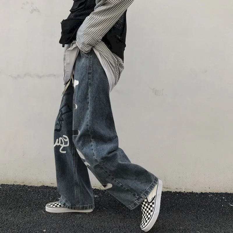 Maglietta Uomo Y2K A Righe Larga - Stile Alt Emo Estivo Girocollo Manica Corta Harajuku