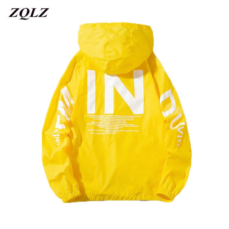 سترات نسائية ZQLZ 2022 Women Windbreaker Jacket Women Fashion Print Jackets مقنعين السترات الأساسية الضخمة 4XL 5XL COATS Female T221008