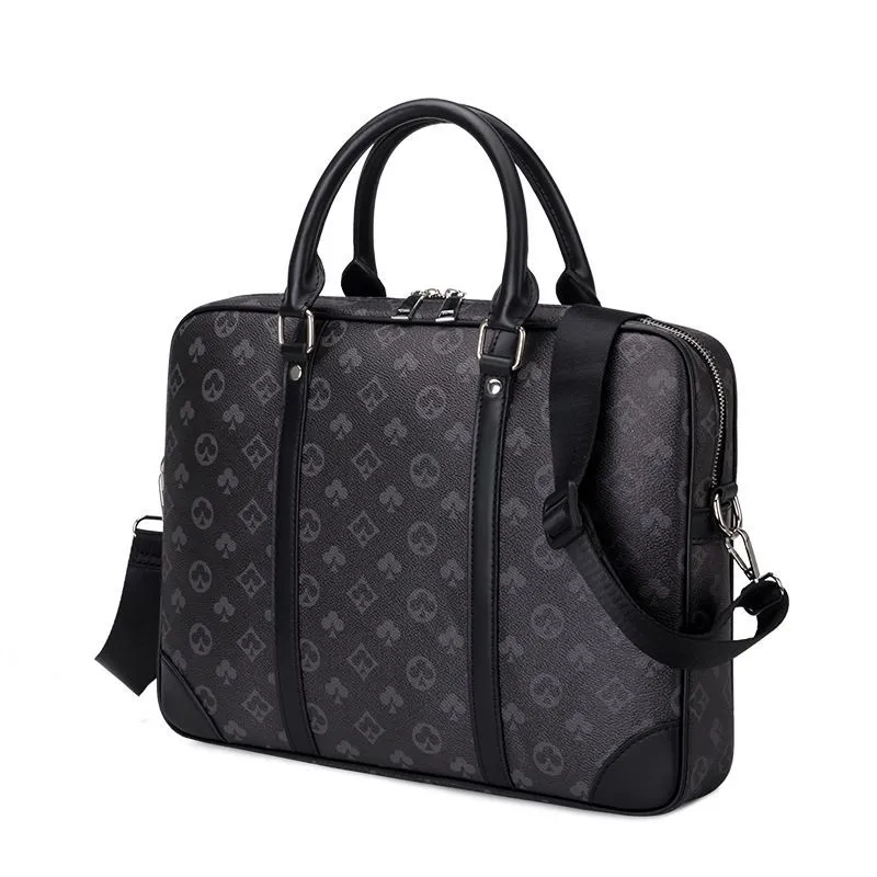 Fashion Business Cartella da uomo Notebook Computer Borsa da spalla Borsa da ufficio Messenger PU 14 pollici Louise Borsa vutton Borsa a tracolla viuton