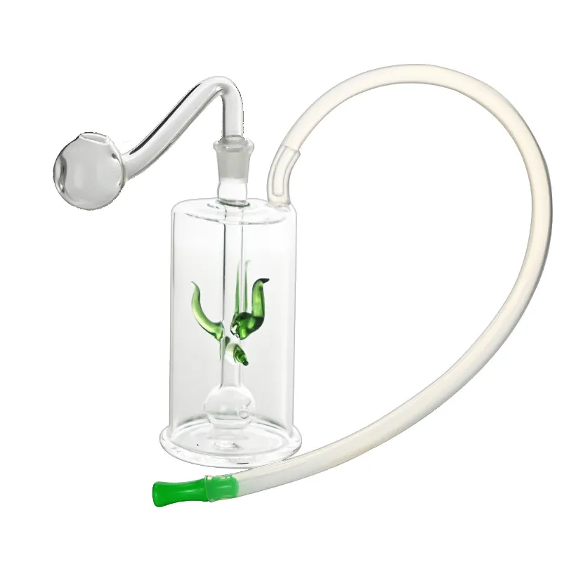 Oil Burner Bubblers Glass Bongs With Percolator Diffuser For Smoother