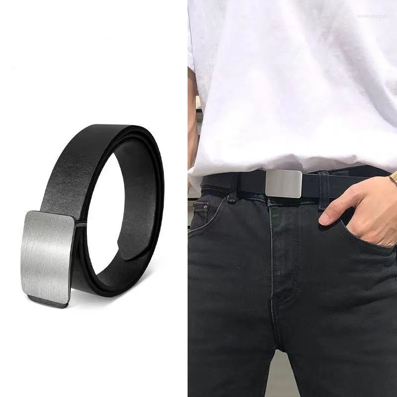 Riemen mode eenvoudige gladde gesp buckle unisex riem pu lederen zilveren mannen jeans broeken accessoires vrouwen tailleband