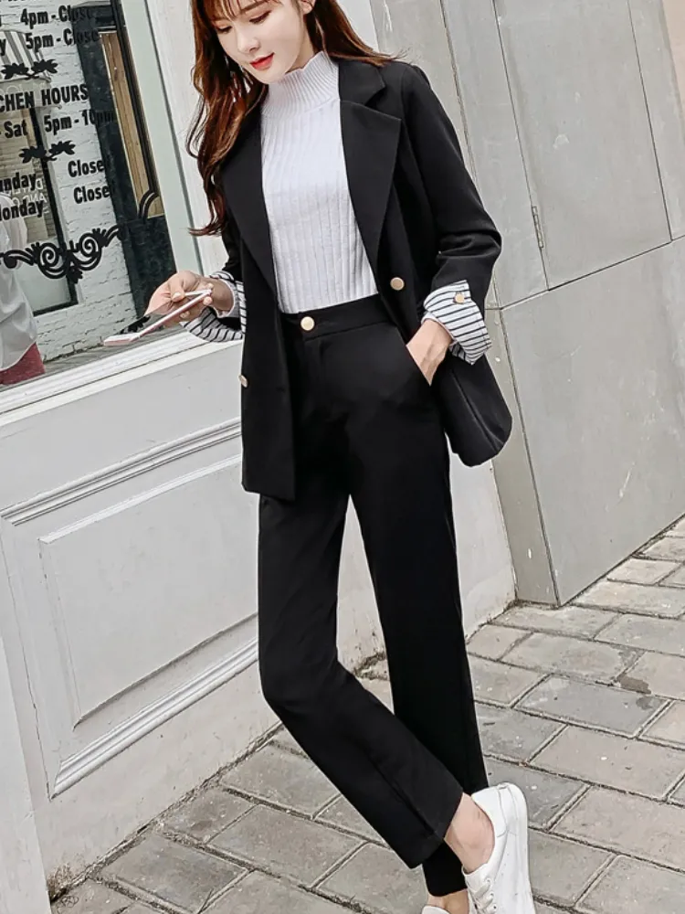 Bulk-buy Ladies Suit Suit Pencil Pants Casual Suit Suit Female Spring and  Summer Thin Three-Piece British Style Korean Style Small Fragrance Fashion  price comparison