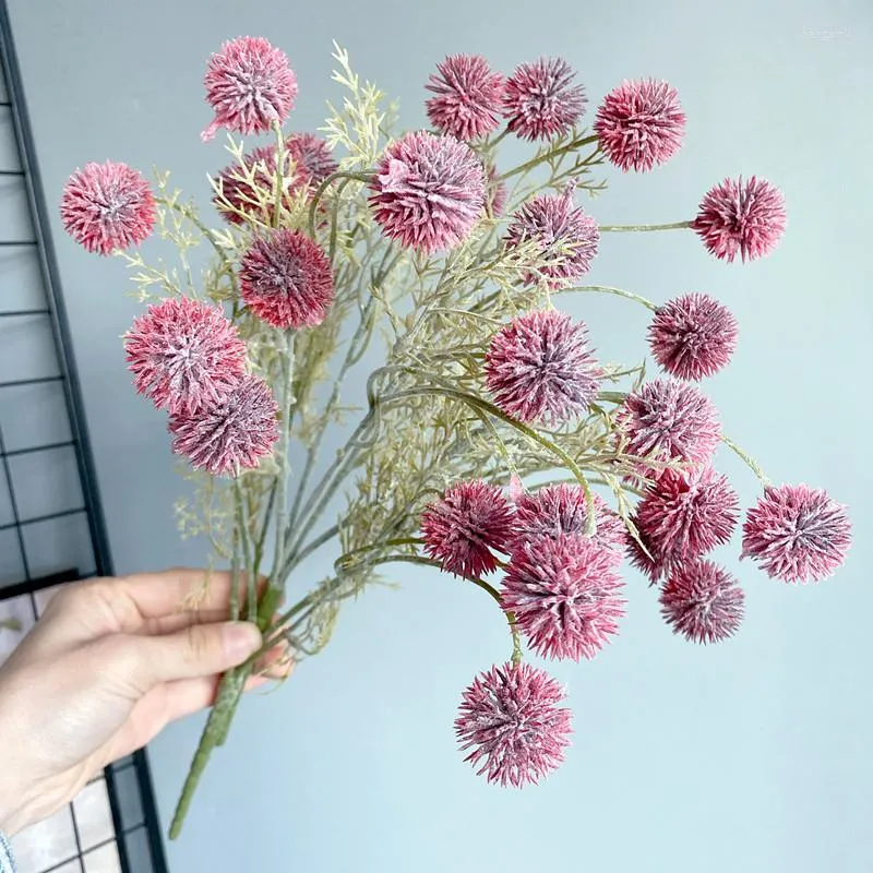 Decorative Flowers Berry Ball Branch Plastic Artificial Wedding Home Living Room Decoration Plantas Artificiales