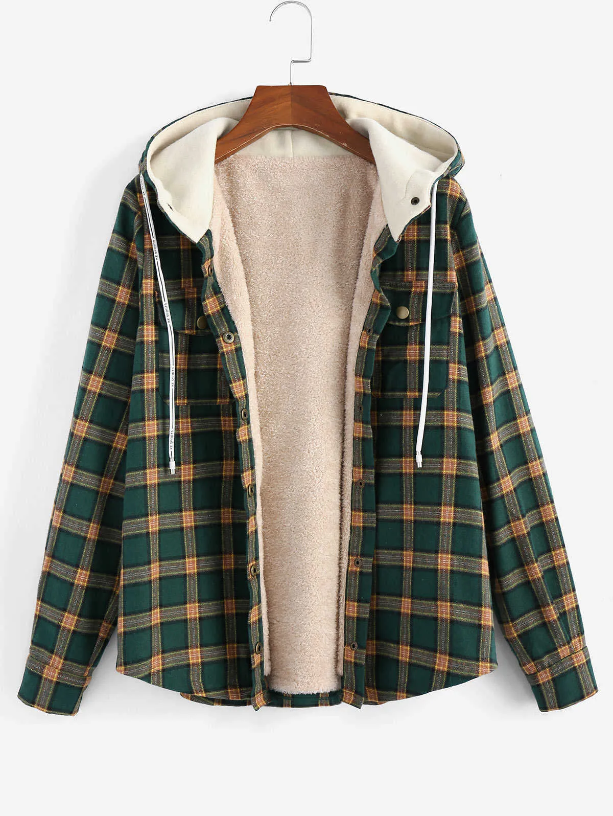 ZAFUL Womens Fleece Lined Ladies Hooded Coat Cryptidcore Style