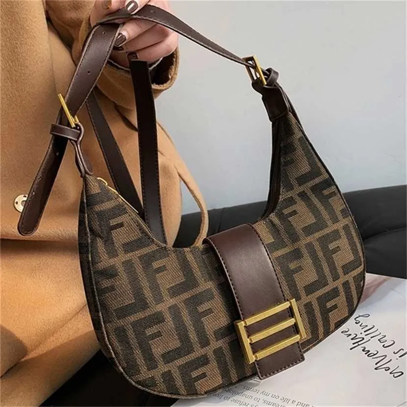 Shoulder Bags Trendy Handbags Female French Stick Armpit Net Red Foreign Canvas underarm Factory direct sales 70% off