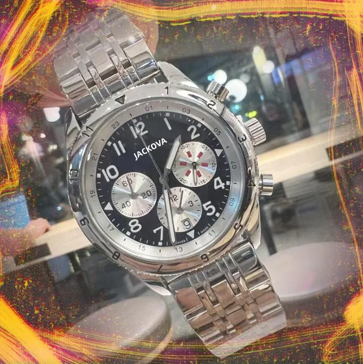 Top Brand Quartz Fashion Mens Mens Time Time Watch Auto Date Полный функциональный часы из нержавеющей стали мужские подарки Бизнес Швейцария красивые наручные часы Relogios