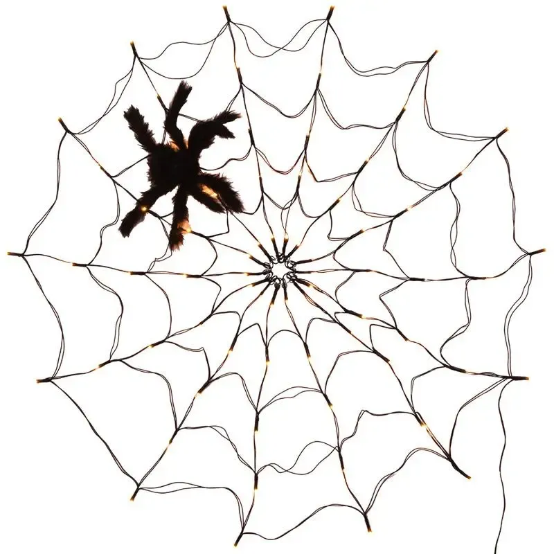 8 Mode Halloween LED Spider Web String Halloween Lights With Remote Control  For Indoor/Outdoor Party Decor From Autoledlight, $20.12