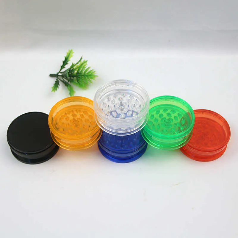 Plastic Herb Grinder 60mm Tobacco Cigarette Smokes Accessories Grind