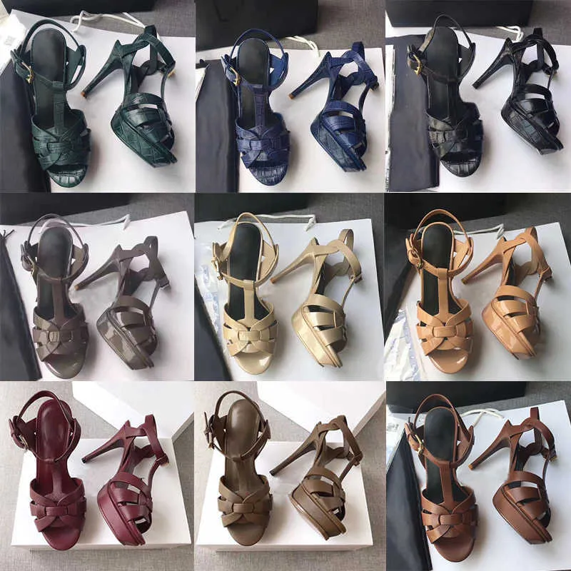 Kadınlar Luxurys Tasarımcı Yüksek Topuklu Ayakkabı 10cm Parlak Metal Deri Lüks Elbise Deri Düğün Ayakkabıları Kutu No23