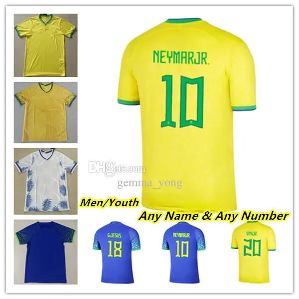 2022 PAQUETA BRAZILS NERES Футбольные майки Camiseta de futbol CASEMIRO G.JESUS P.COUTINHO L.PAQUETA T.SILVA PELE MARCELO MARQUINHOS VINI JR. Униформа для мужчин и детей