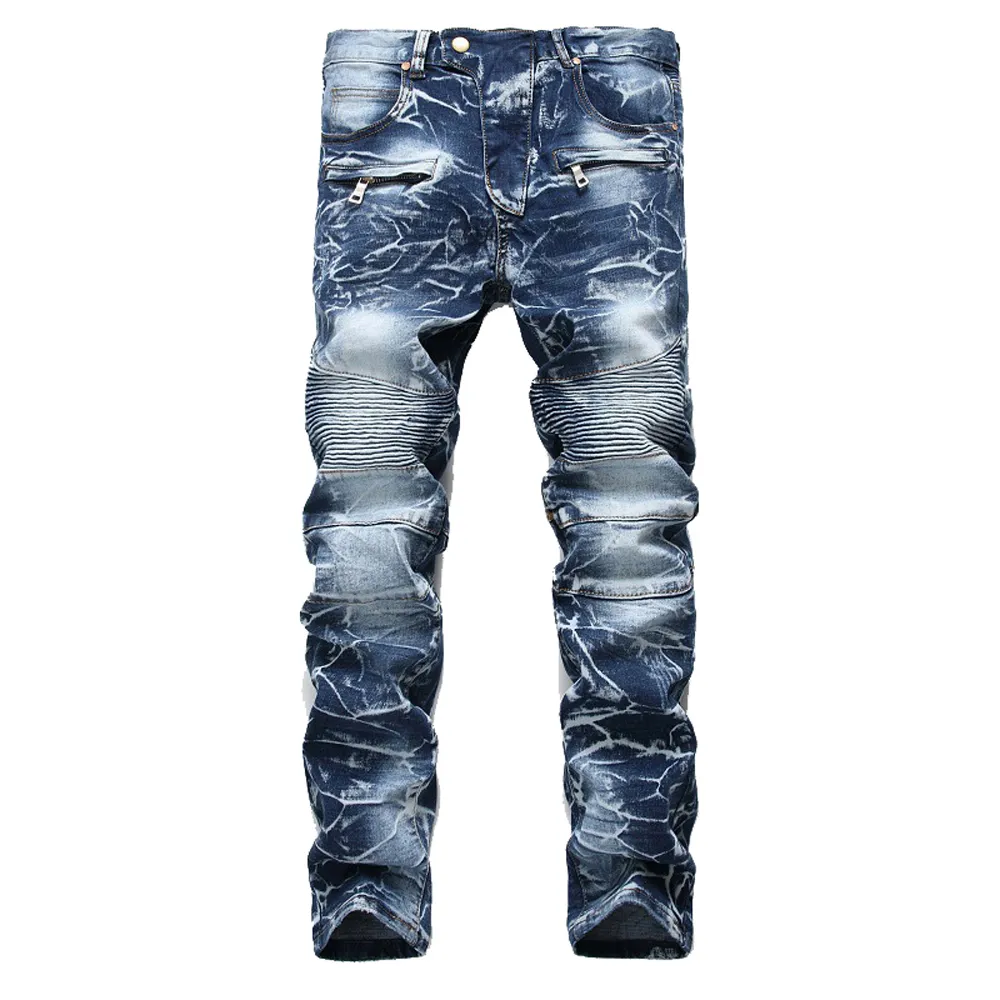 Jeans pour hommes Marque Mens Snow Designer Mode Slim Skinny Moto Biker Jeans Casual Droite Moto Jeans Hommes Détruit Denim Pantalon 221008
