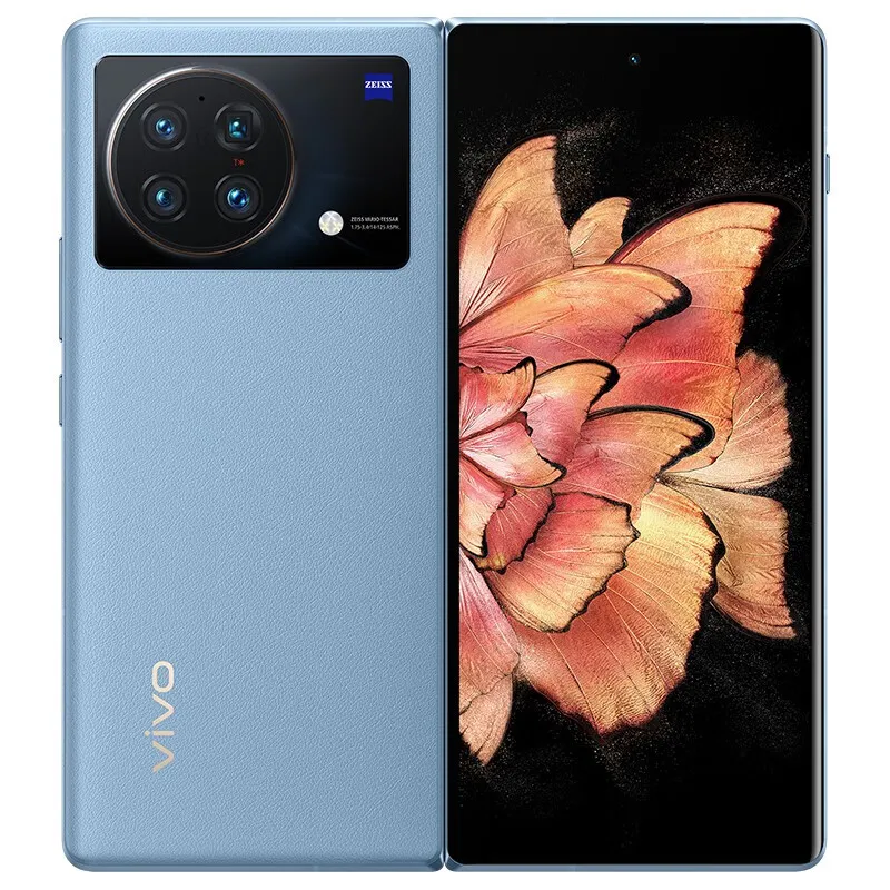 Originele vivo x vouw plus 5G mobiele telefoon opvouwbaar vlaggenschip 12GB RAM 256 GB 512GB ROM Snapdragon 50.0mp NFC Android 8.03 "Scherm vingerafdruk ID Face Wake Smart mobiele telefoon