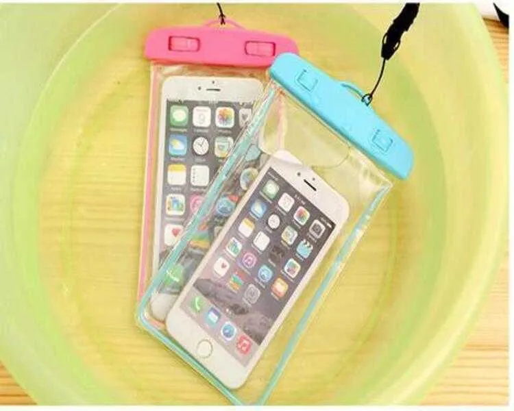 Noctilucent PVC PVC Protctive Protction Pouch Case للغوص رياضات السباحة لجهاز iPhone 6 7/6 7 Plus S 6 7 Note 7