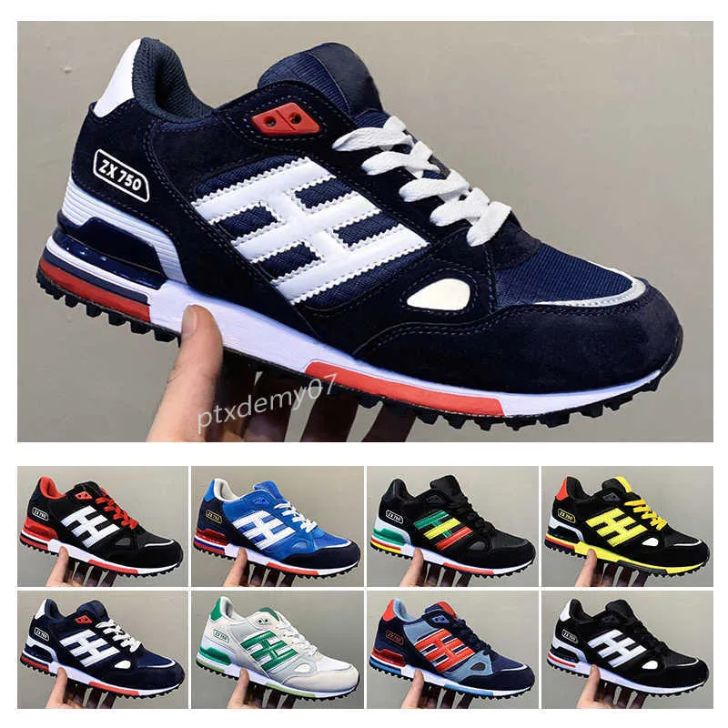 Oryginały ZX750 Buty Casual Designer Designer Sneakers ZX 750 Męskie damskie białe czerwony niebieski oddychanie sporty na świeżym powietrzu 36-45 PT77