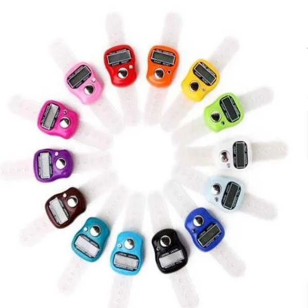 Mini Hand Hold Portable Band Tally Counter LCD Digital Screen Finger Ring Electronic Head Count