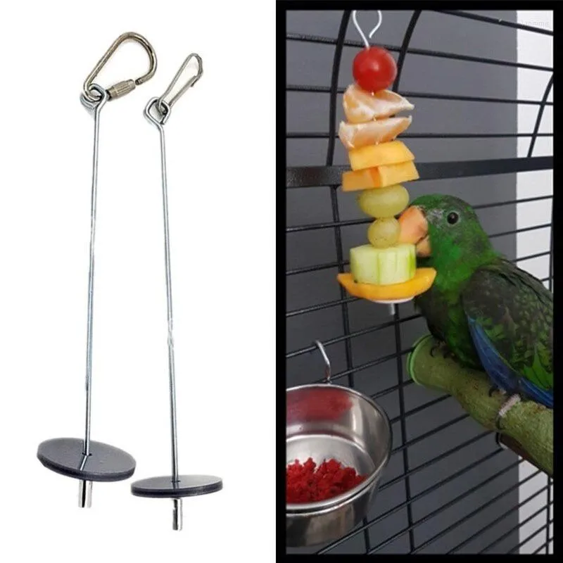 Altre forniture per uccelli pappagalli Birds Porta di cibo in acciaio inossidabile Stick Stick Verdure Sbara per l'alimentazione Ferante di foragie giocattoli