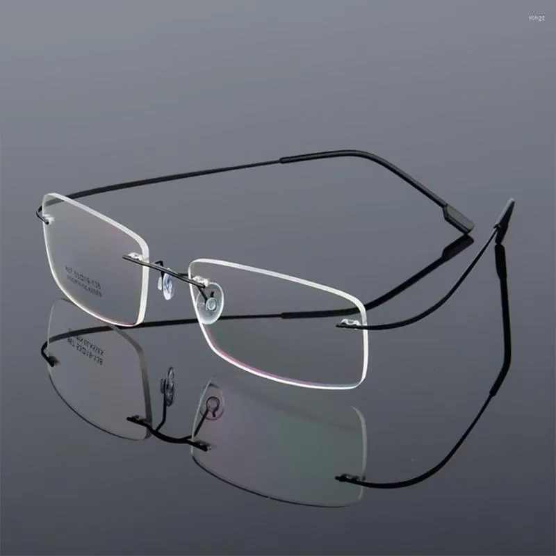 Sunglasses Rimless Reading Glasses For Men Women Presbyopic Eyeglasses High-definition Memory Titanium Eyewear Gafas De Lectura 1.0- 4.0