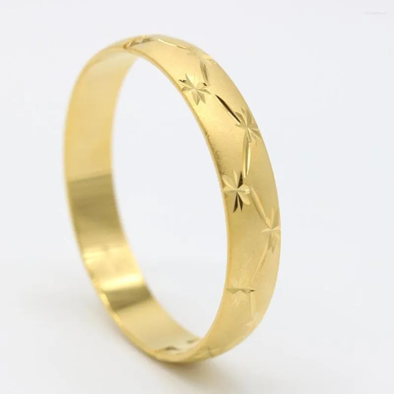 Bangle Womens Fashion Accessories Gold Заполненный свадебным свадебным браслетом Сплошные украшения диаметр 6 см звезды