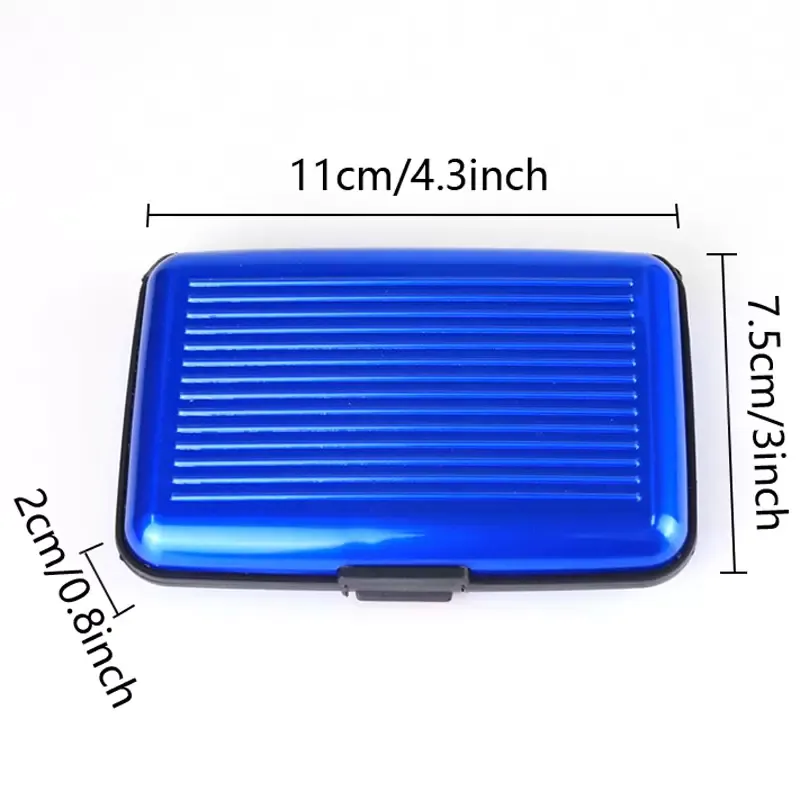 Aluminum Alloy Mini Briefcase Card Holders Color Anti-Magnetic Card Box Protable Cover Case Upscale Stripe Resistant Aluma Wallet