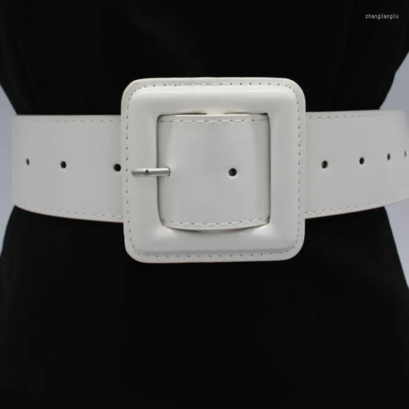 Ceintures Designer femmes mignon noir blanc large ceinture en cuir femme sangle décorative pour les femmes robesceintures