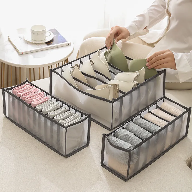 3st/set Underwear Drawer Organizer Storage Box Foldbara garderob Orang￶rer L￥dor f￶r underbyxor Socks BH