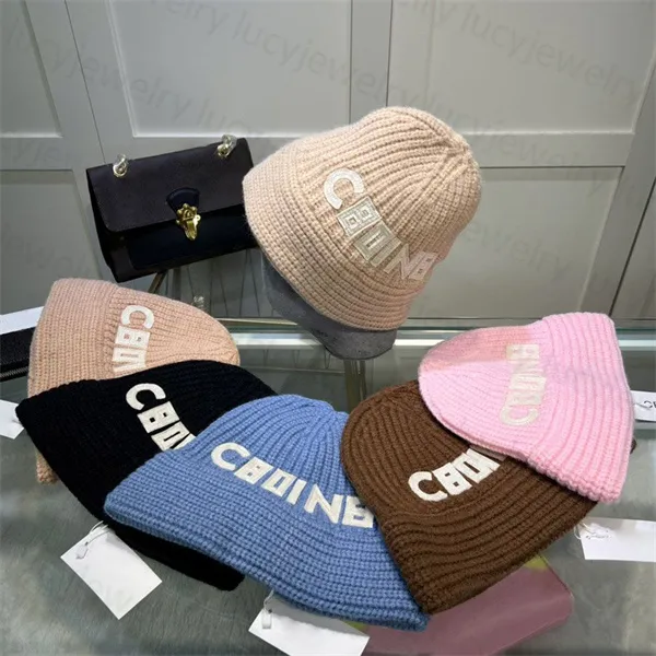 Chapeau tricoté de luxe, bonnet à la mode pour homme et femme, chapeaux décontractés d'hiver, 6 couleurs