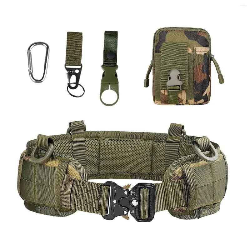 Taille Support Tactical Belt Quick Release Outdoor Military Soft Nylon Training Sport Accessoires Zegel Zwart voor mannen en vrouwen