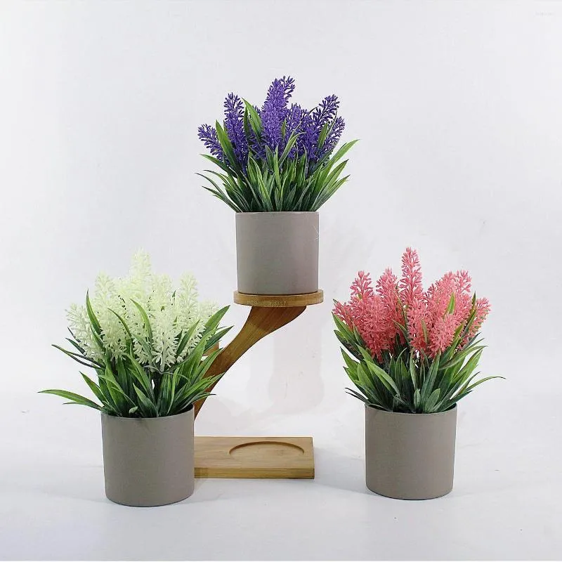 Fiori decorativi Piante artificiali Bonsai Vegetazione realistica Simulazione in vaso Erba finta Decorazione per la casa Puntelli Pografia Scenario Modello Regalo