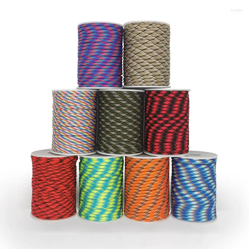 Outdoor Gadgets 30M 1Roll 4 Mm 7 Stand Cores Paracord For Survival Parachute Cord Lanyard Camping Climbing Rope Hiking Clothesline