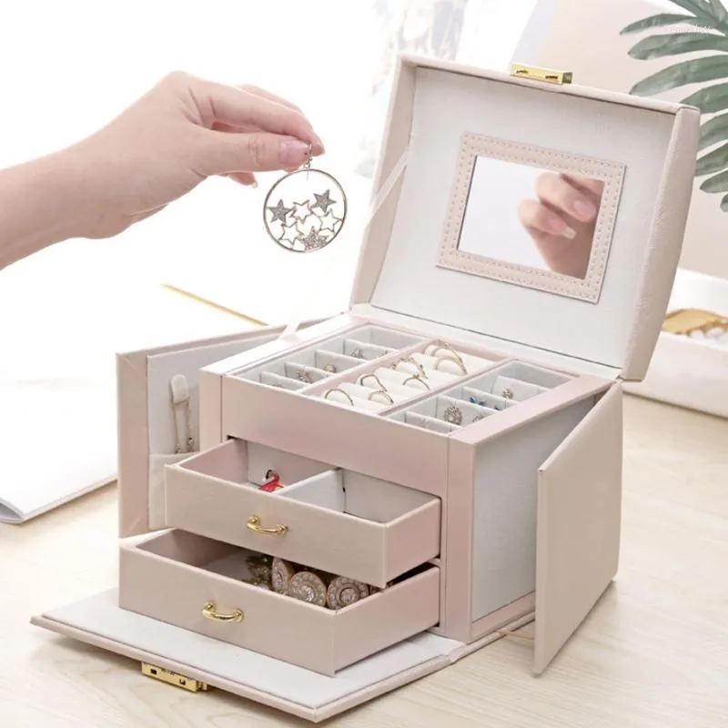 ジュエリーポーチsas casket high Capacity Box Multifunction Makeup Storageオーガナイザービューティー旅行