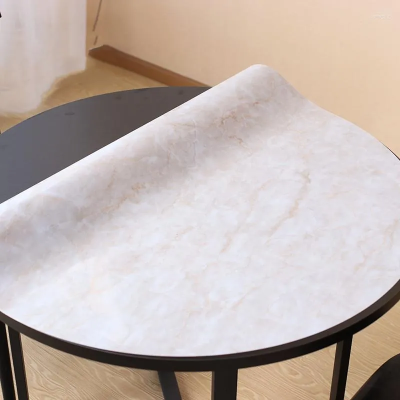 Toalha de mesa de mármore redondo mármore impermeável à prova d'água PVC Topa de tampa de tape