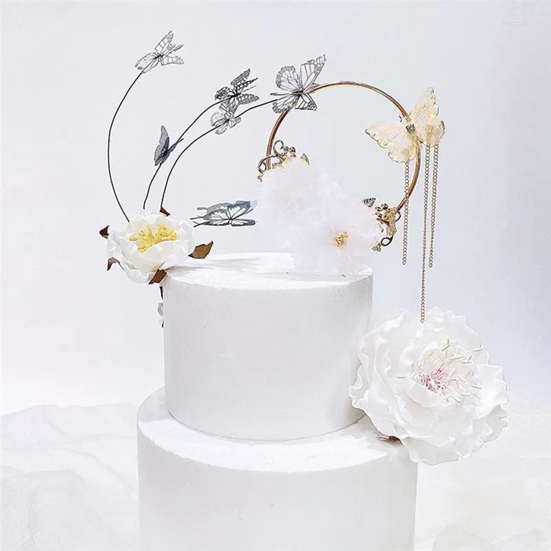 Forniture festive Farfalla Festa nuziale Cake Topper Decorazione dessert sposa per regali adorabili di compleanno