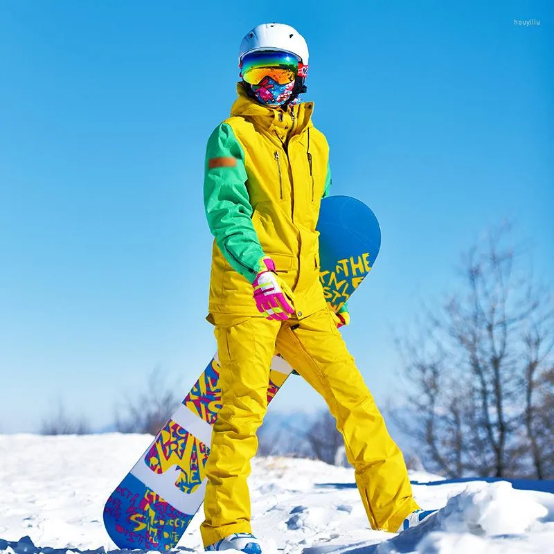 Traje de esquí de nieve para mujer, ropa de snowboard, chaquetas y  pantalones de esquí al