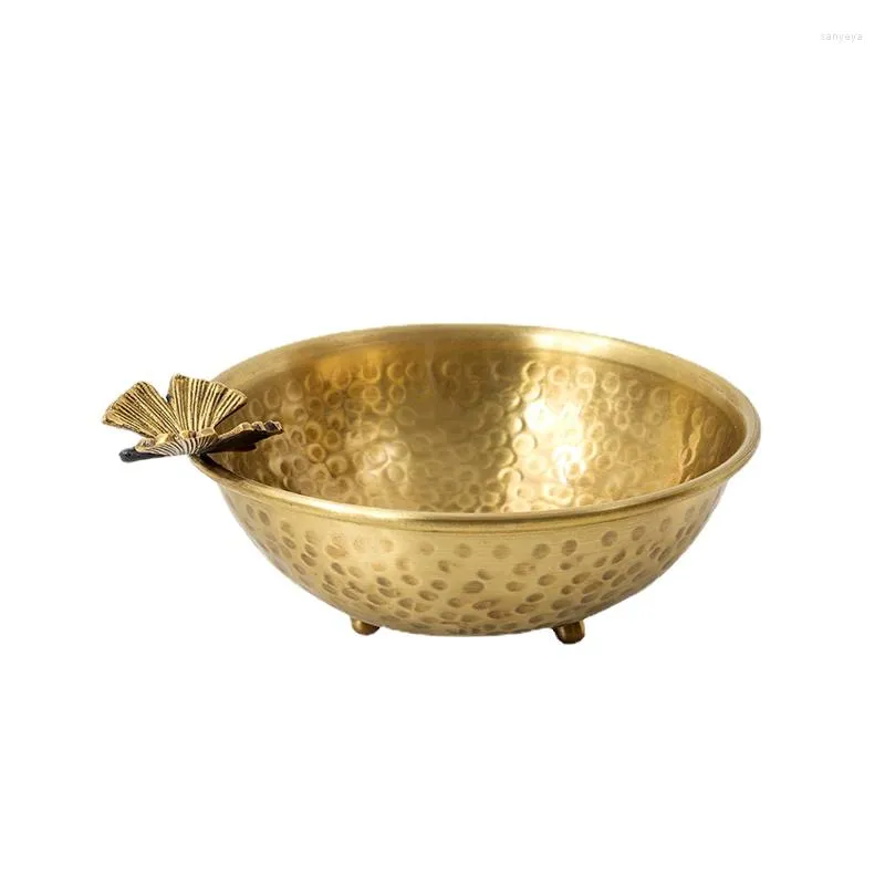 Bols Home So Easy Beauty Vintage Brass Butterfly Bowl Creative Handmade Finish Table basse Stockage de fruits secs