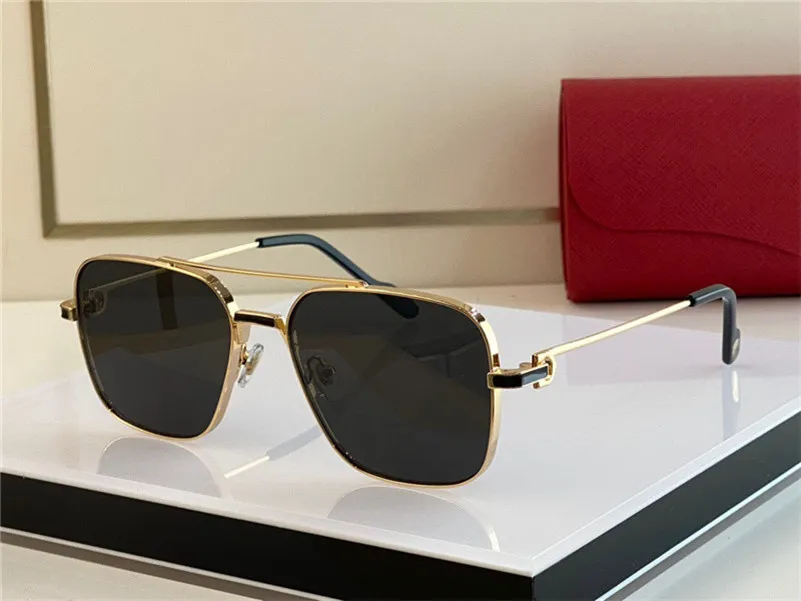 New fashion design sunglasses 0388S square K gold frame classic simple style versatile summer outdoor uv400 protection glasses with origin box